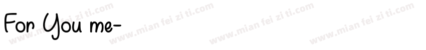 For You me字体转换